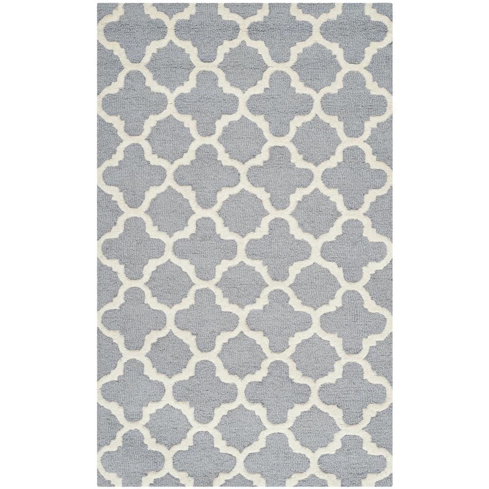CAMBRIDGE, SILVER / IVORY, 3' X 5', Area Rug, CAM130D-3. Picture 1