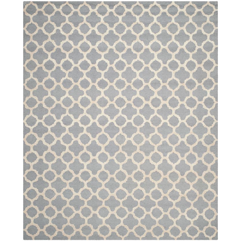 CAMBRIDGE, SILVER / IVORY, 10' X 14', Area Rug, CAM130D-10. Picture 1