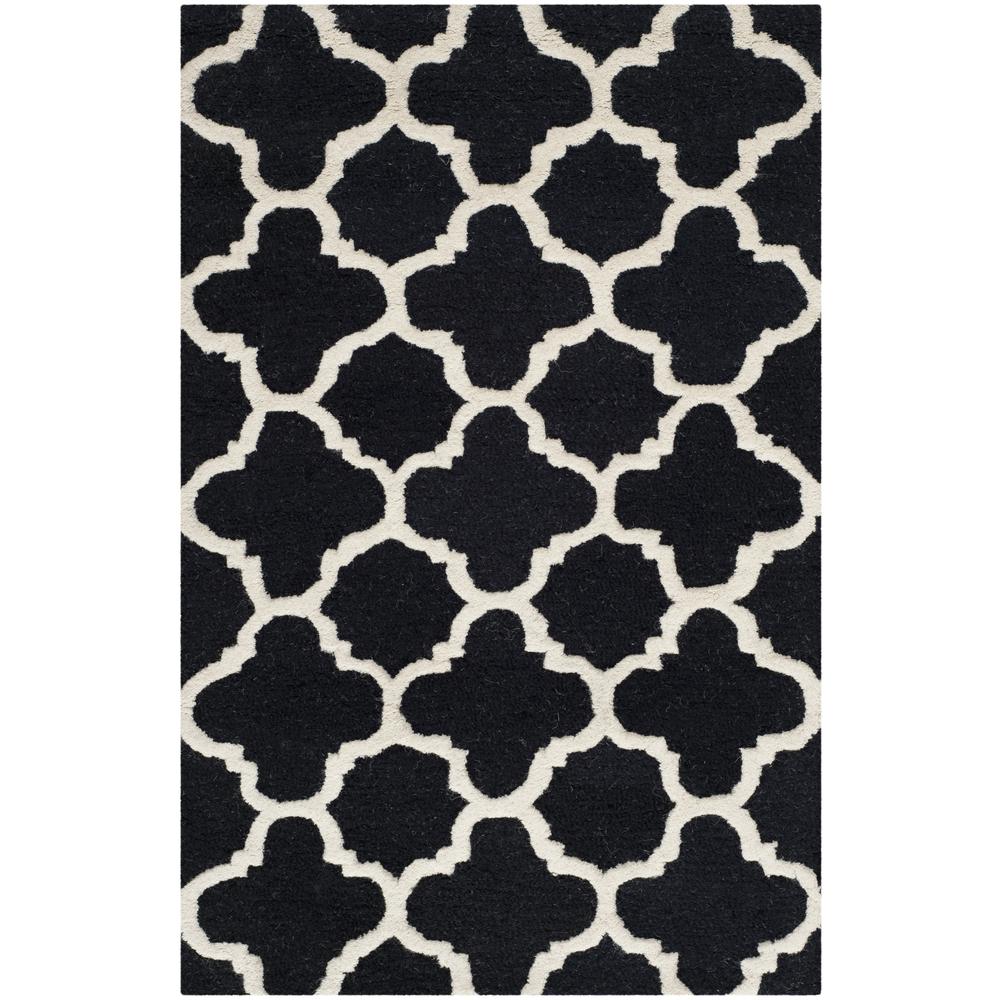 CAMBRIDGE, BLACK / IVORY, 2' X 3', Area Rug, CAM130E-2. Picture 5