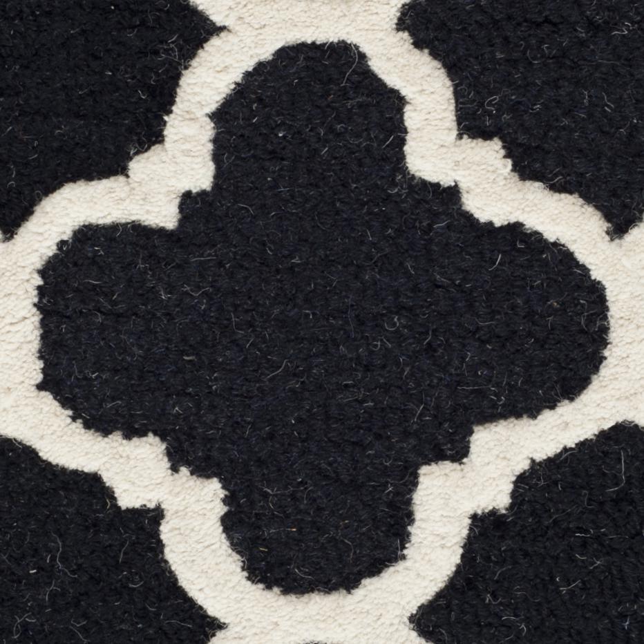 CAMBRIDGE, BLACK / IVORY, 2' X 3', Area Rug, CAM130E-2. Picture 2