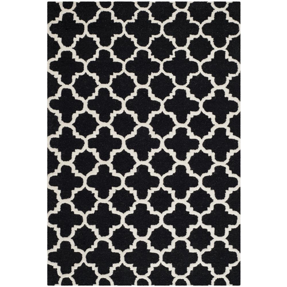 CAMBRIDGE, BLACK / IVORY, 3' X 5', Area Rug, CAM130E-3. Picture 1