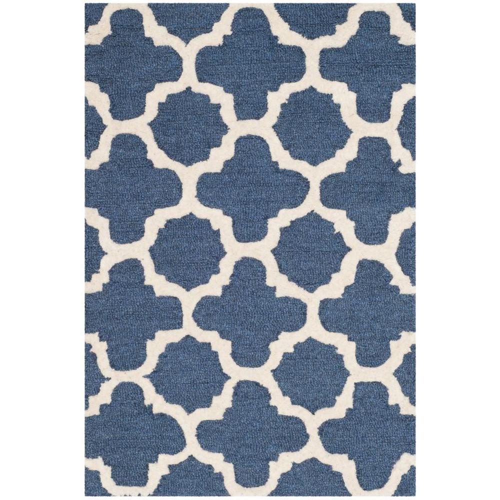 CAMBRIDGE, NAVY / IVORY, 2' X 3', Area Rug, CAM130G-2. Picture 1