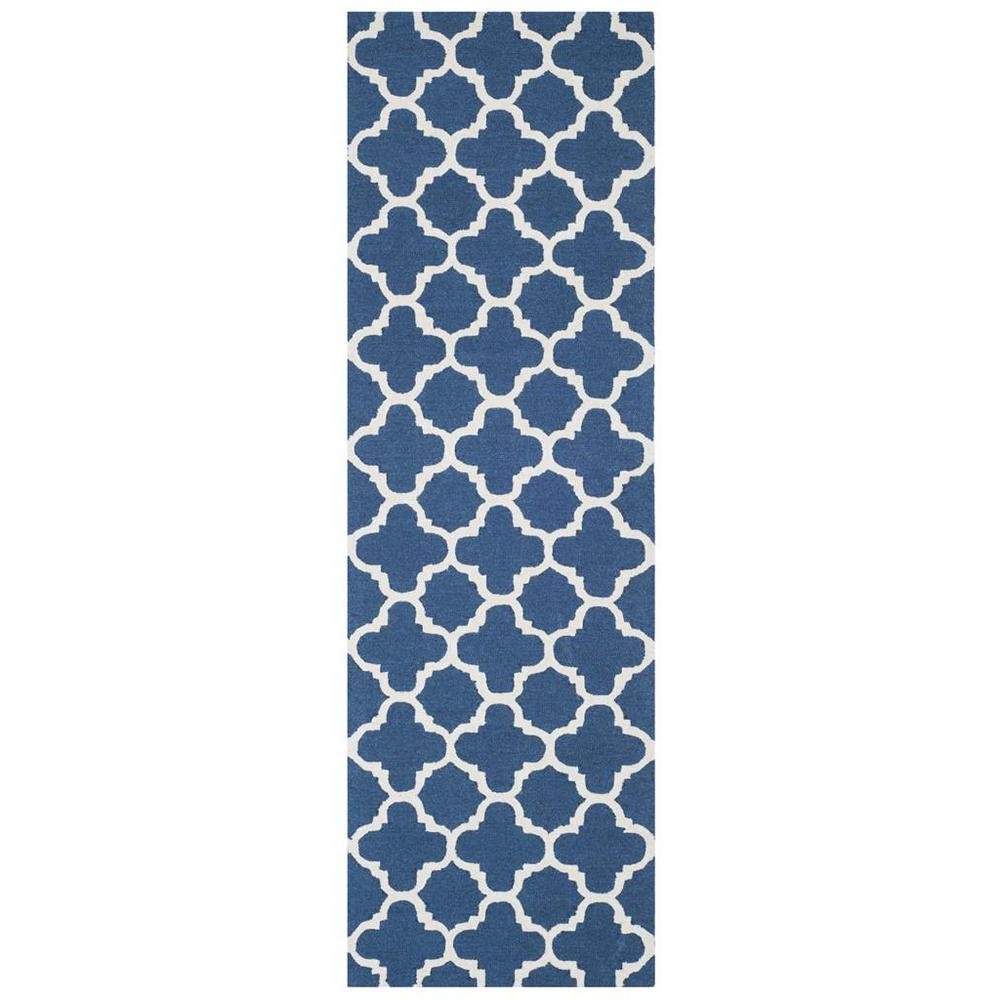 CAMBRIDGE, NAVY / IVORY, 2'-6" X 12', Area Rug, CAM130G-212. Picture 1