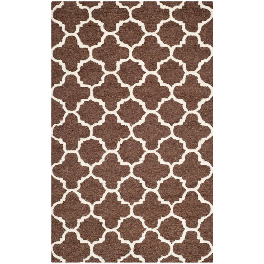 CAMBRIDGE, DARK BROWN / IVORY, 4' X 6', Area Rug, CAM130H-4. Picture 1