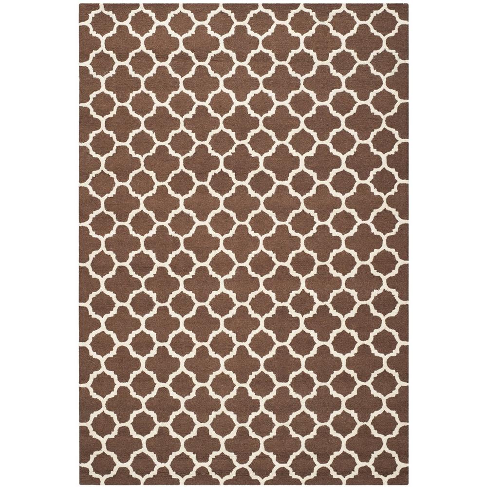CAMBRIDGE, DARK BROWN / IVORY, 5' X 8', Area Rug, CAM130H-5. Picture 1