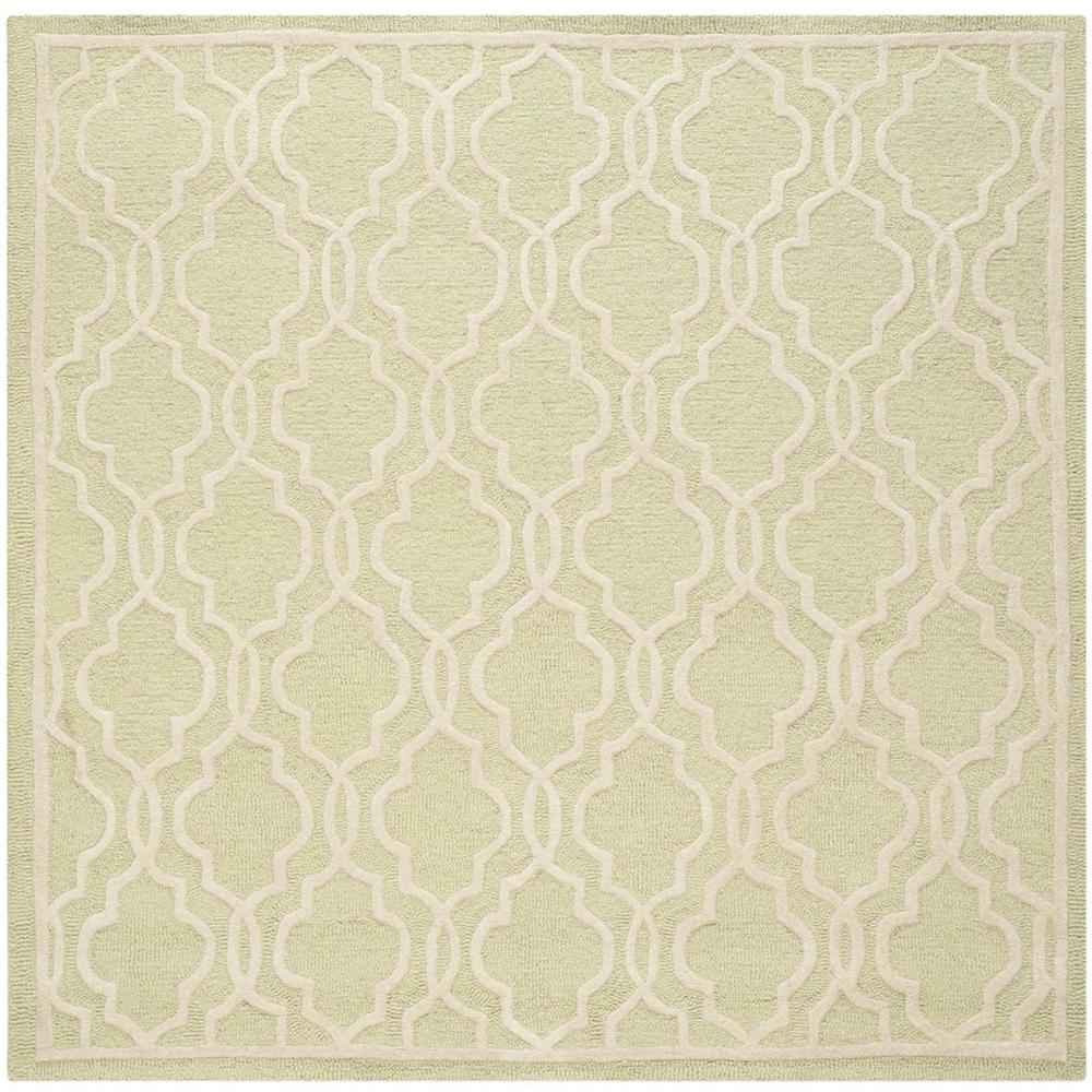 CAMBRIDGE, LIGHT GREEN / IVORY, 6' X 6' Square, Area Rug, CAM131B-6SQ. Picture 1
