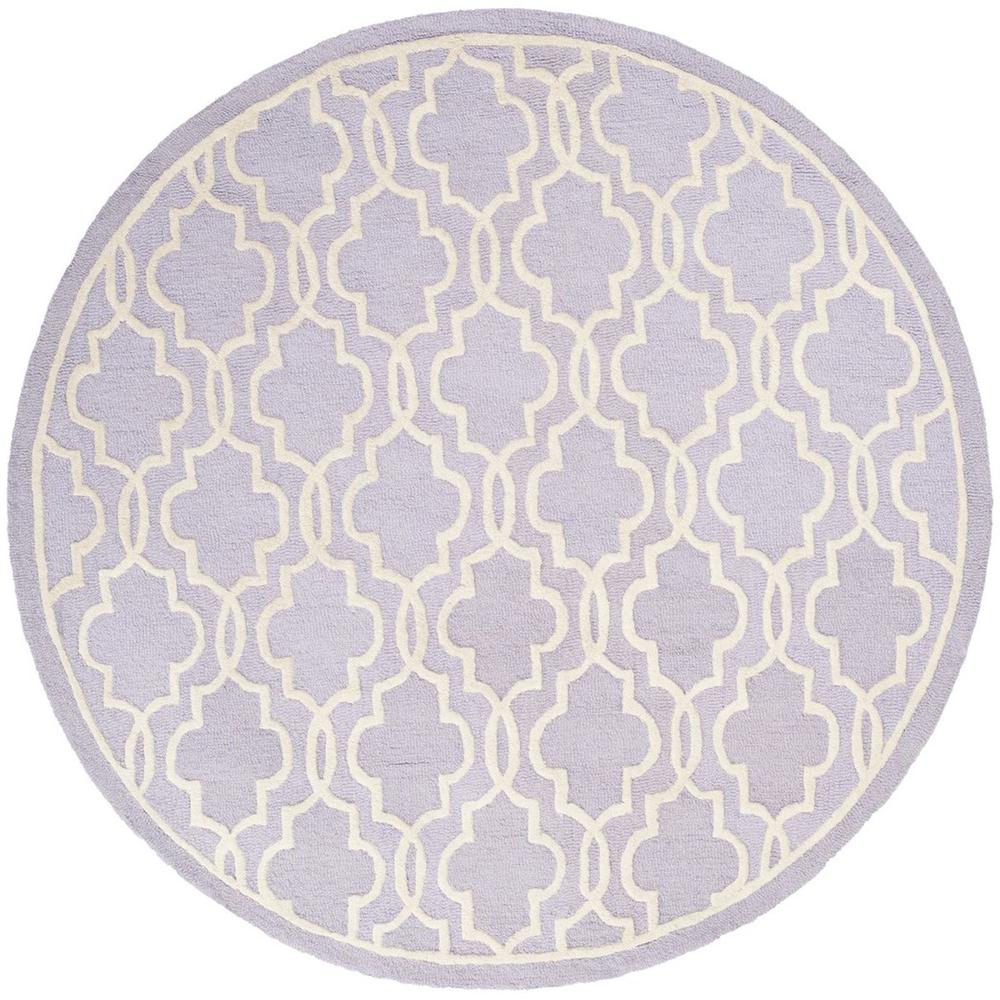 CAMBRIDGE, LAVANDER / IVORY, 6' X 6' Round, Area Rug, CAM131C-6R. Picture 1