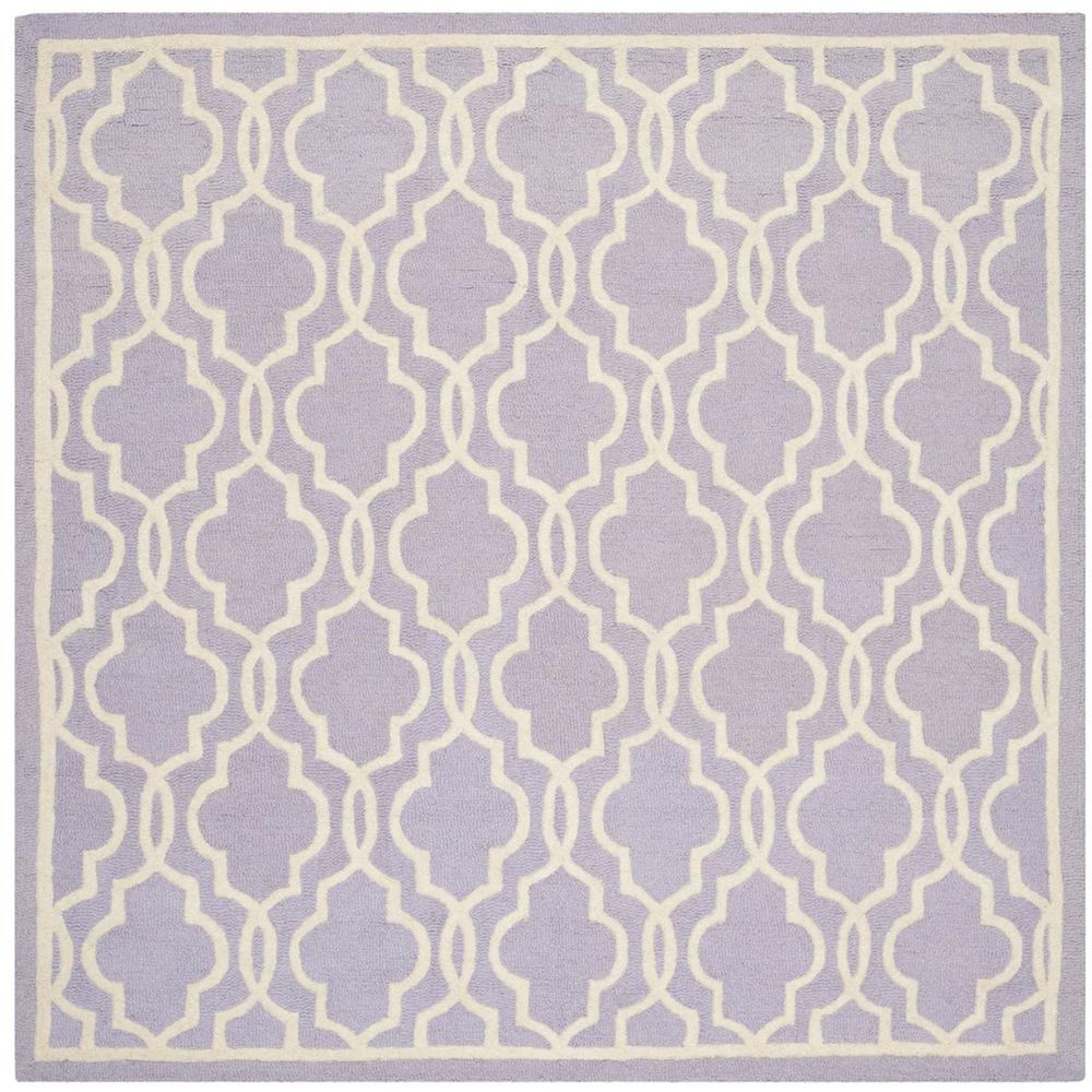CAMBRIDGE, LAVANDER / IVORY, 6' X 6' Square, Area Rug, CAM131C-6SQ. Picture 1
