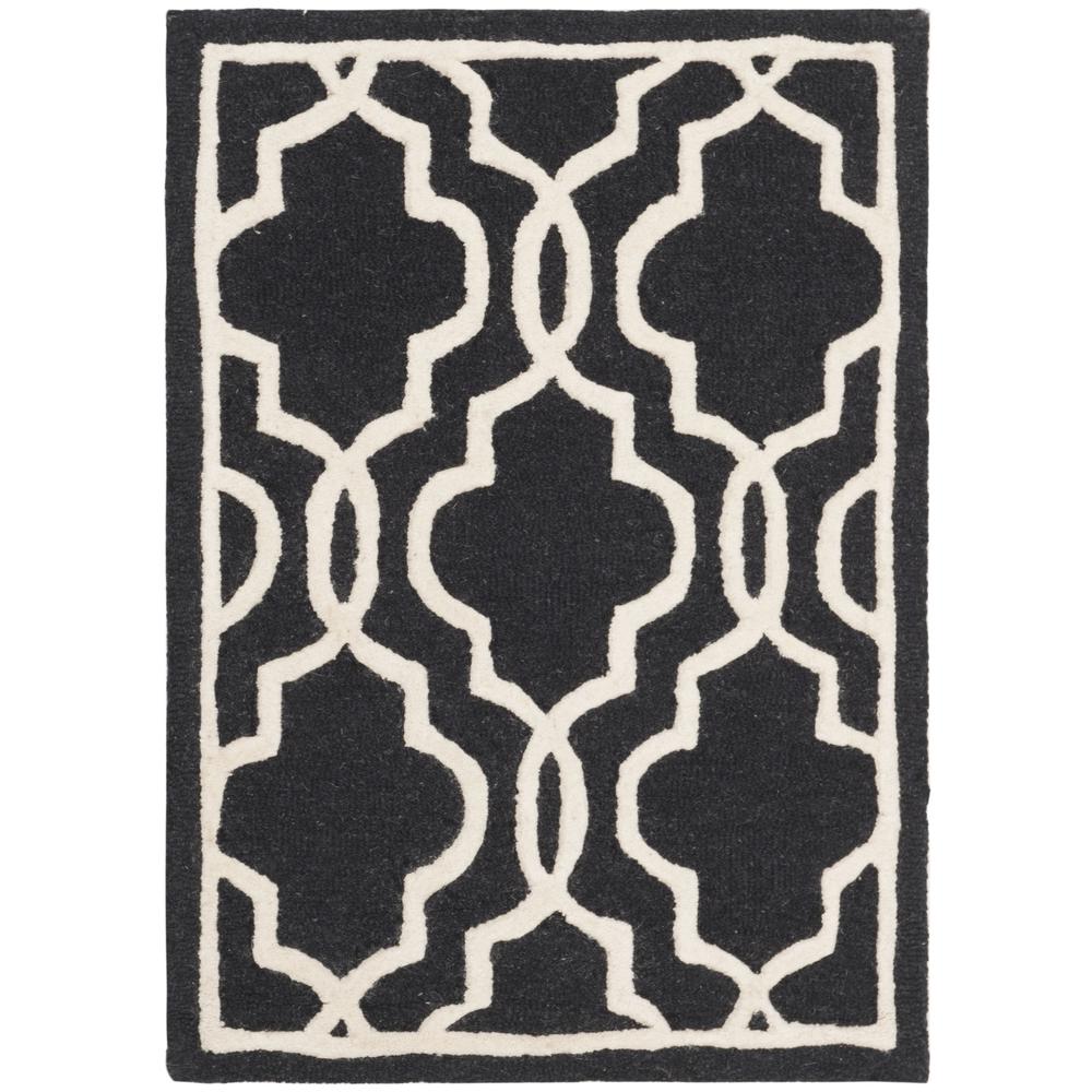 CAMBRIDGE, BLACK / IVORY, 2' X 3', Area Rug, CAM131E-2. Picture 2