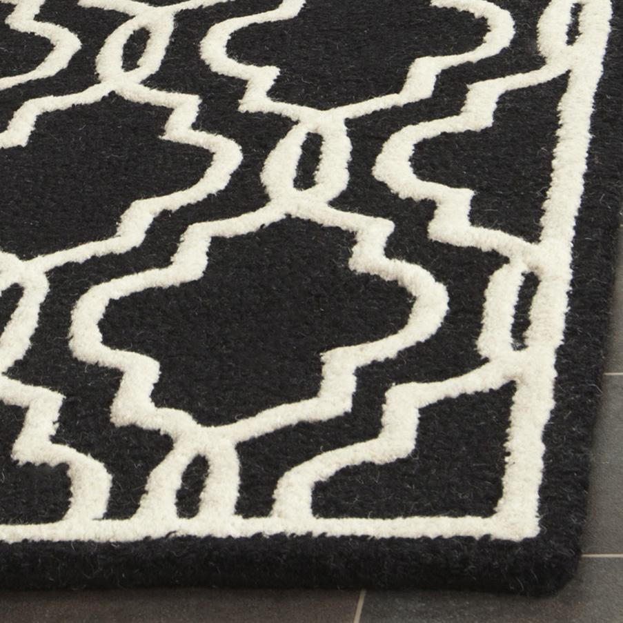 CAMBRIDGE, BLACK / IVORY, 2' X 3', Area Rug, CAM131E-2. Picture 5
