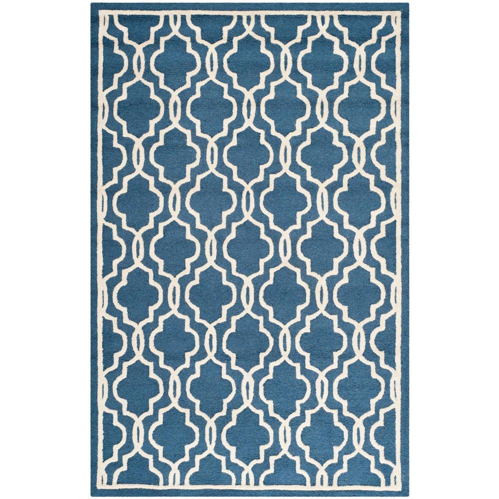 CAMBRIDGE, NAVY / IVORY, 5' X 8', Area Rug, CAM131G-5. Picture 1