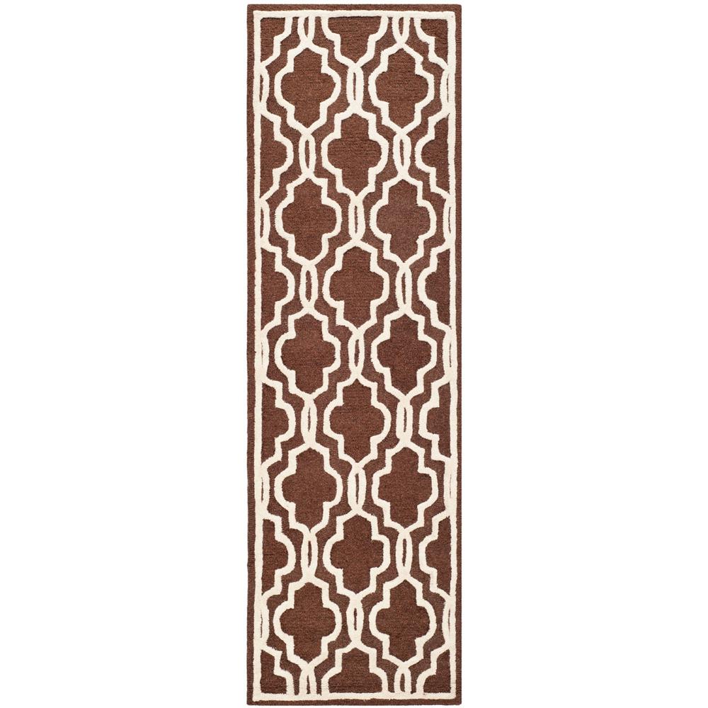 CAMBRIDGE, DARK BROWN / IVORY, 2'-6" X 8', Area Rug, CAM131H-28. Picture 1