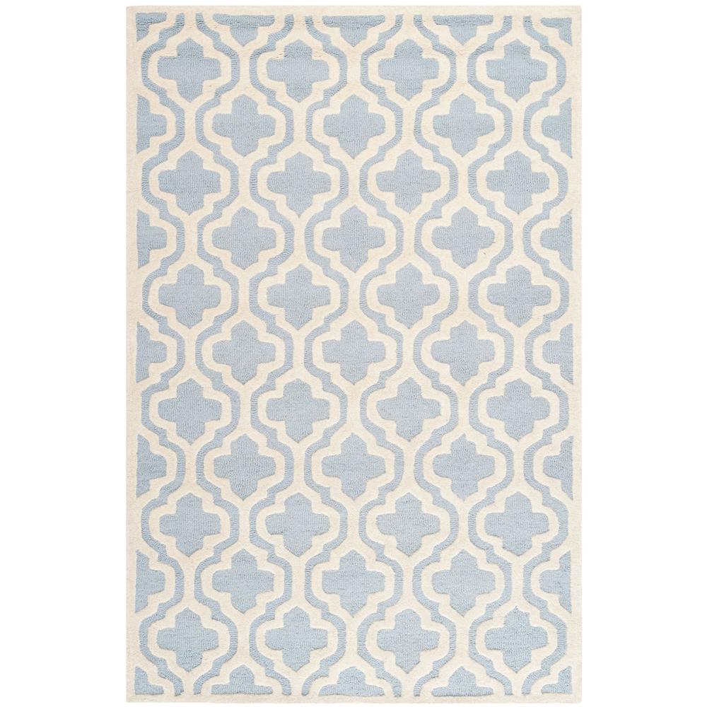 CAMBRIDGE, LIGHT BLUE / IVORY, 5' X 8', Area Rug, CAM132A-5. Picture 1