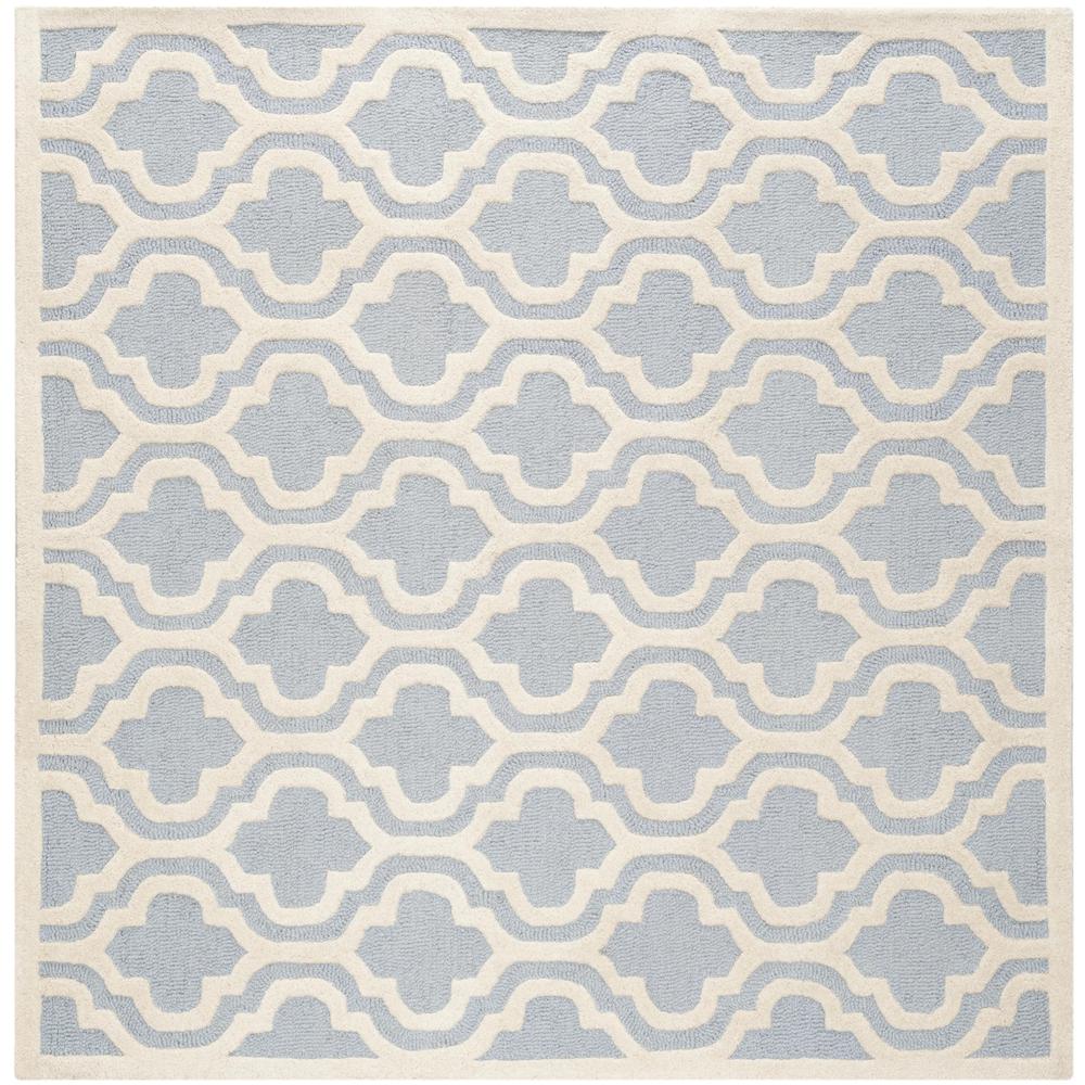 CAMBRIDGE, LIGHT BLUE / IVORY, 6' X 6' Square, Area Rug, CAM132A-6SQ. Picture 2