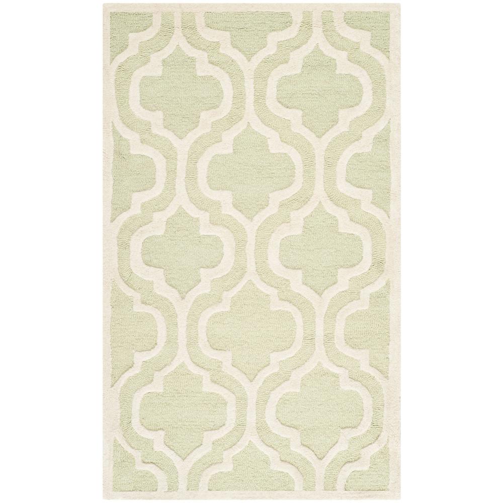 CAMBRIDGE, LIGHT GREEN / IVORY, 2' X 3', Area Rug, CAM132B-2. Picture 1