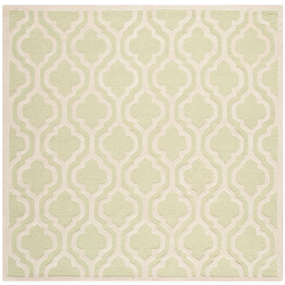 CAMBRIDGE, LIGHT GREEN / IVORY, 6' X 6' Square, Area Rug, CAM132B-6SQ. Picture 1
