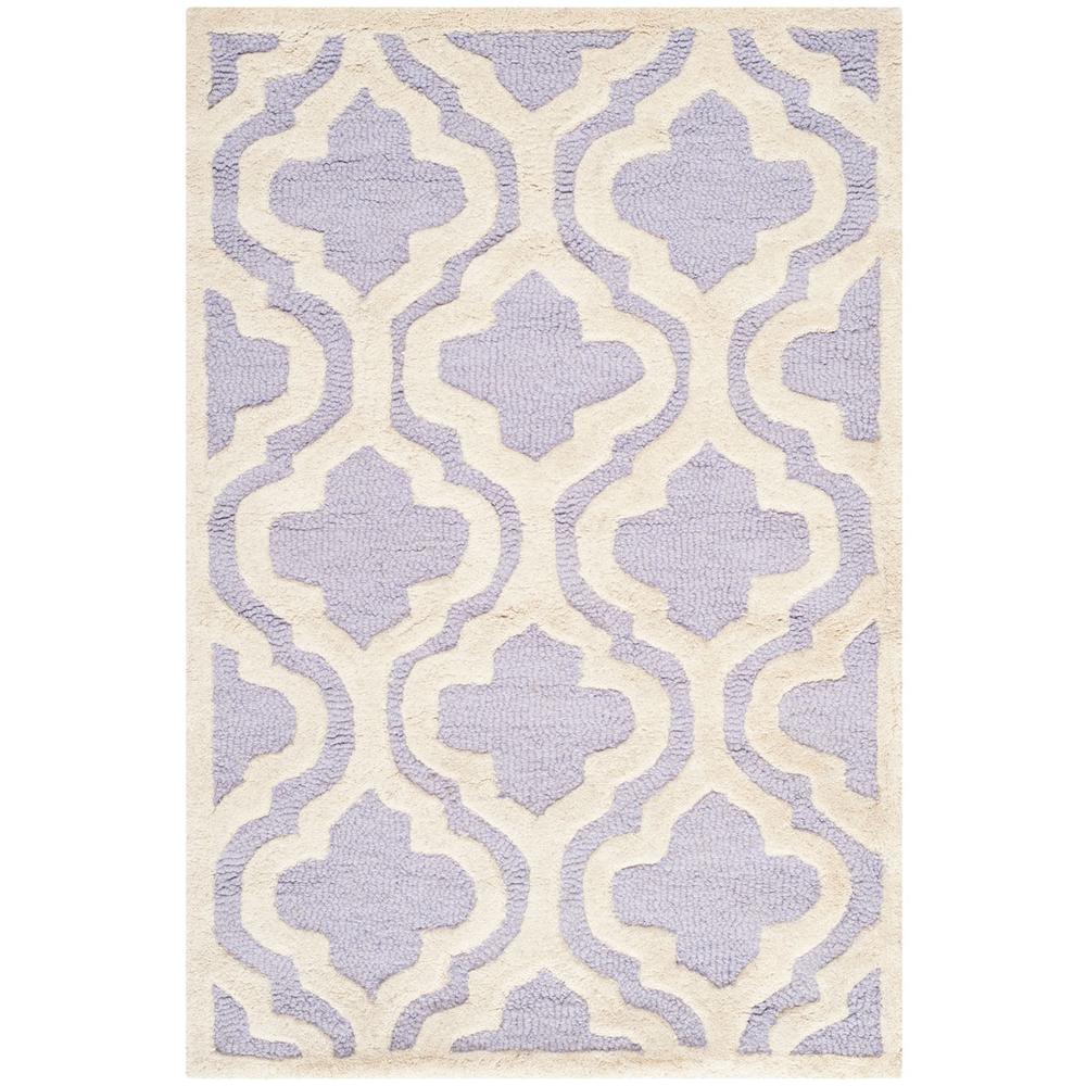 CAMBRIDGE, LAVANDER / IVORY, 2'-6" X 4', Area Rug, CAM132C-24. Picture 1