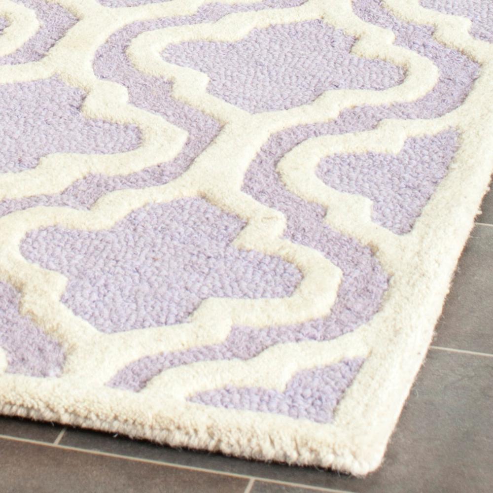 CAMBRIDGE, LAVANDER / IVORY, 2'-6" X 12', Area Rug, CAM132C-212. Picture 1
