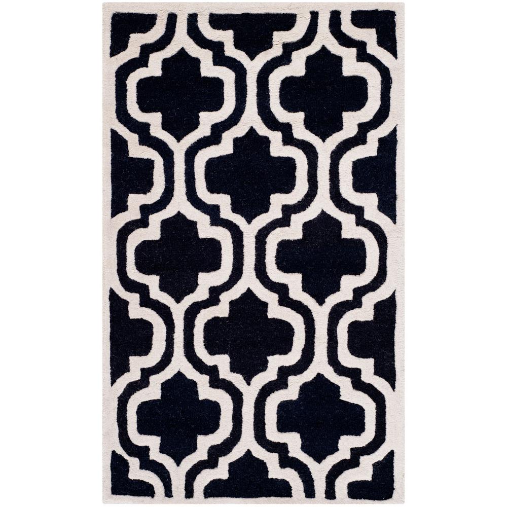 CAMBRIDGE, BLACK / IVORY, 2' X 3', Area Rug, CAM132E-2. Picture 1