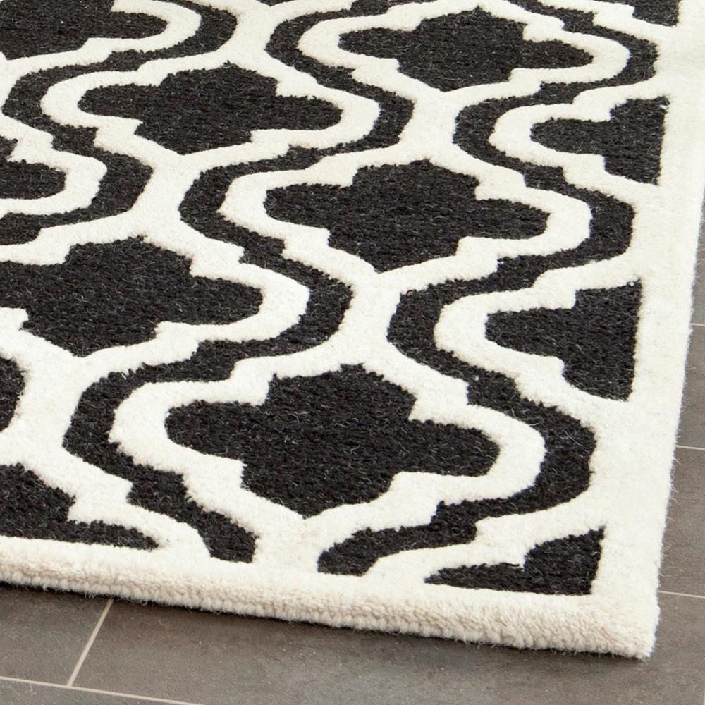 CAMBRIDGE, BLACK / IVORY, 6' X 9', Area Rug, CAM132E-6. Picture 1
