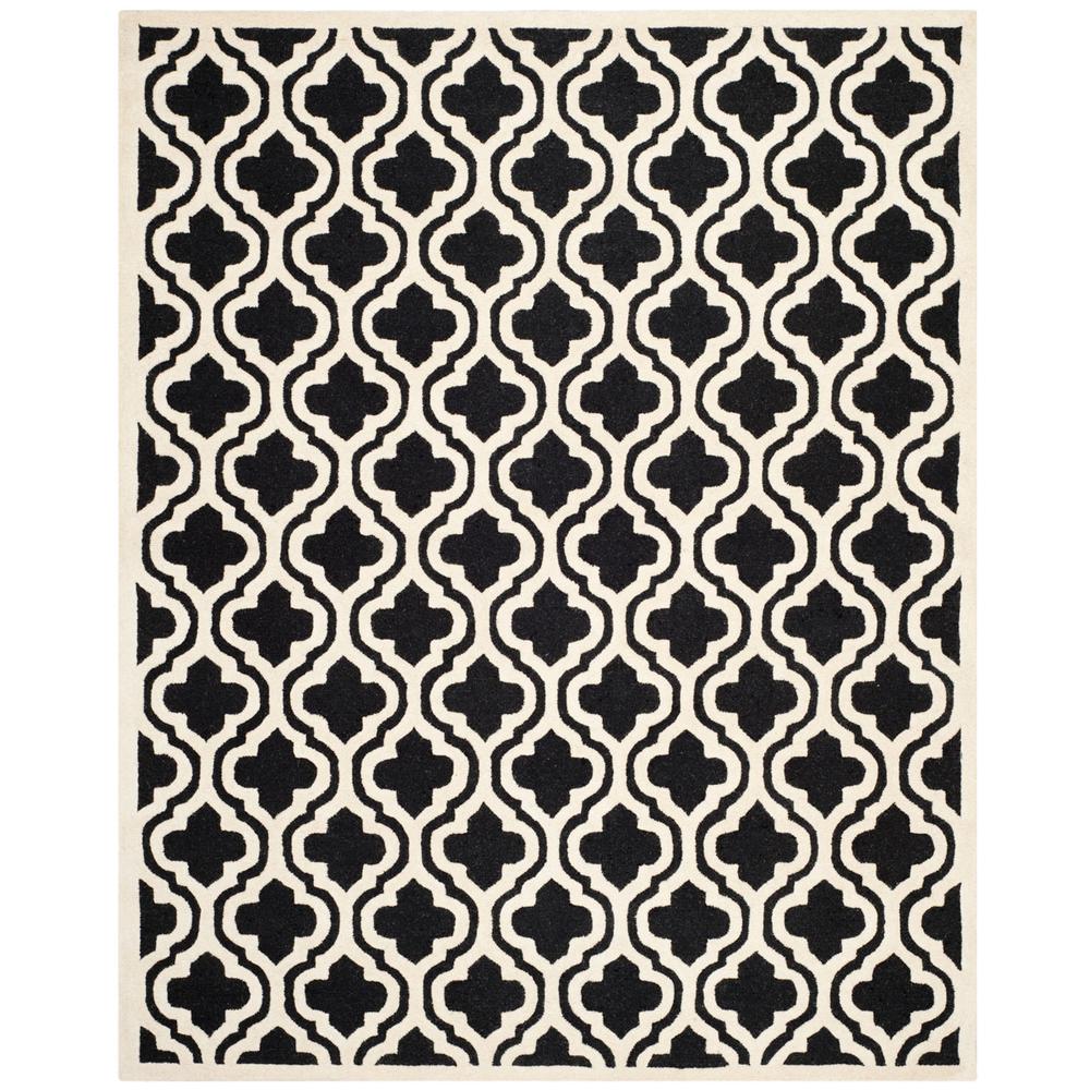 CAMBRIDGE, BLACK / IVORY, 10' X 14', Area Rug, CAM132E-10. Picture 1