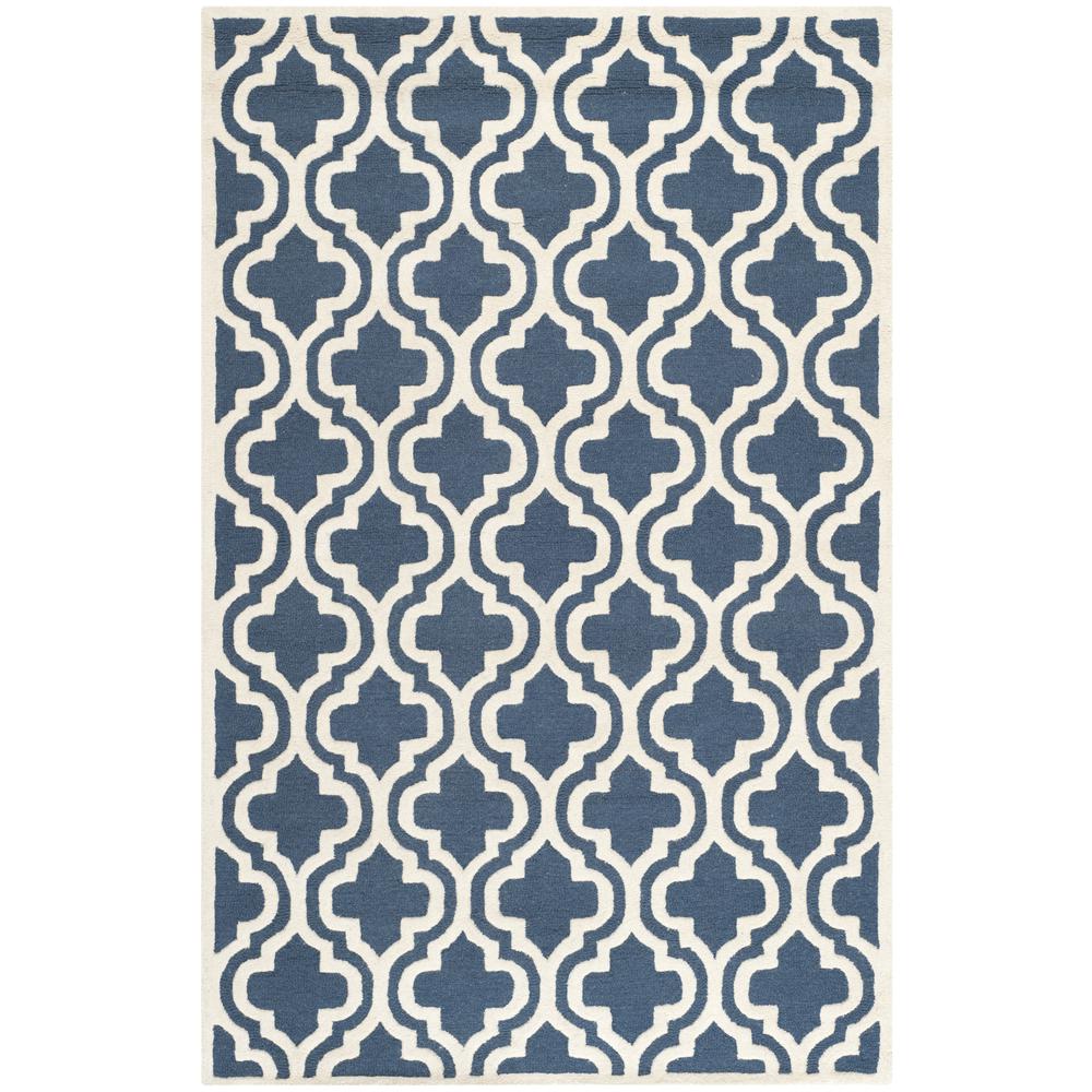 CAMBRIDGE, NAVY / IVORY, 5' X 8', Area Rug, CAM132G-5. Picture 5