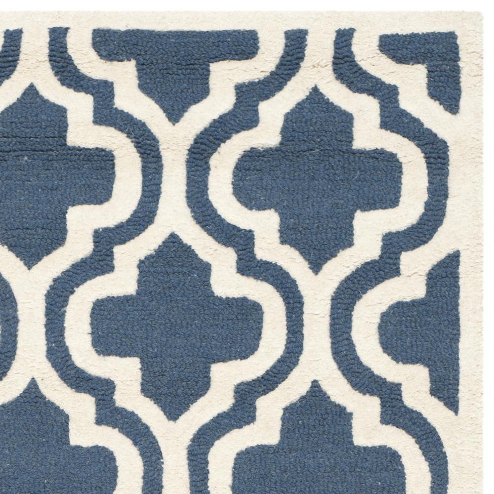 CAMBRIDGE, NAVY / IVORY, 5' X 8', Area Rug, CAM132G-5. Picture 3