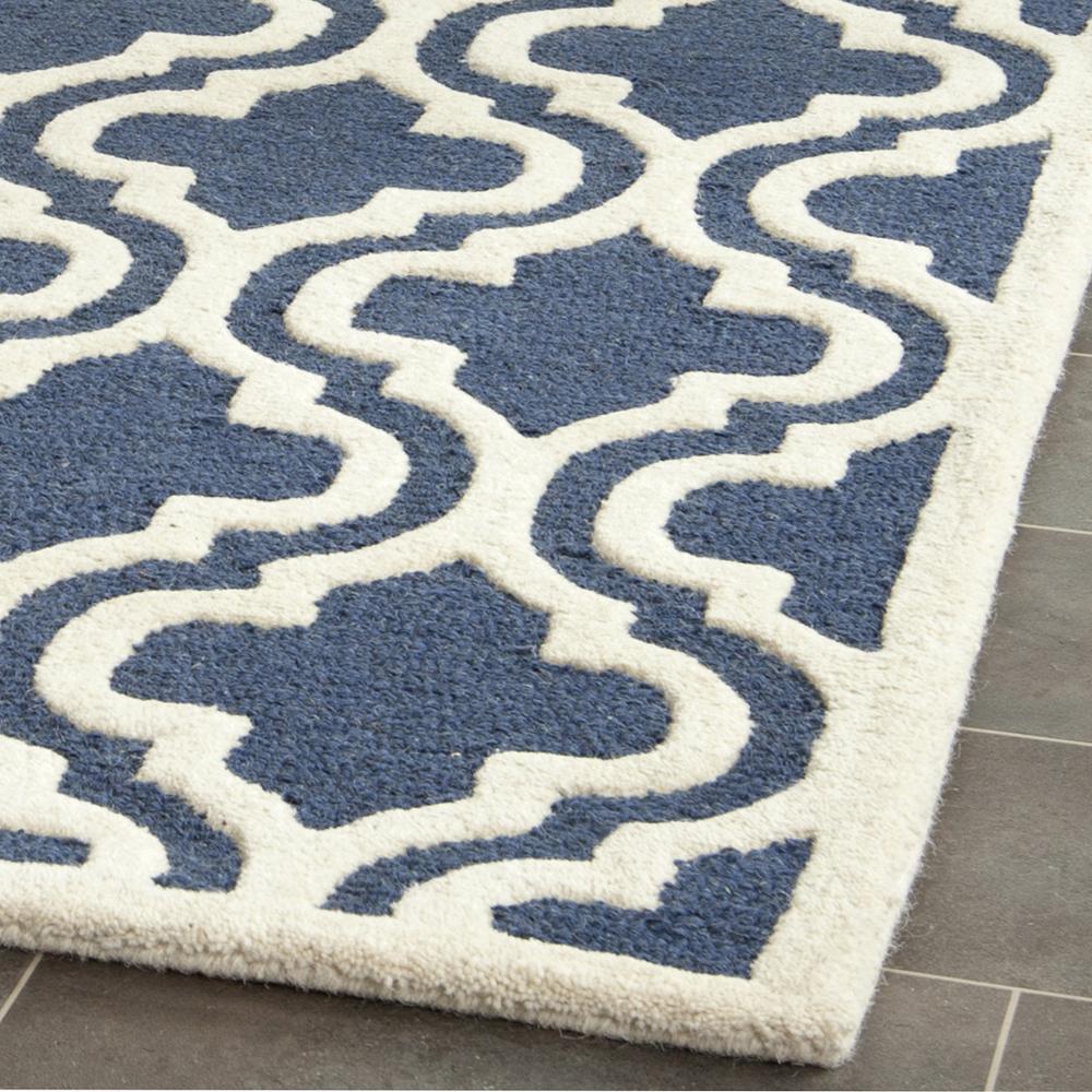 CAMBRIDGE, NAVY / IVORY, 5' X 8', Area Rug, CAM132G-5. Picture 4