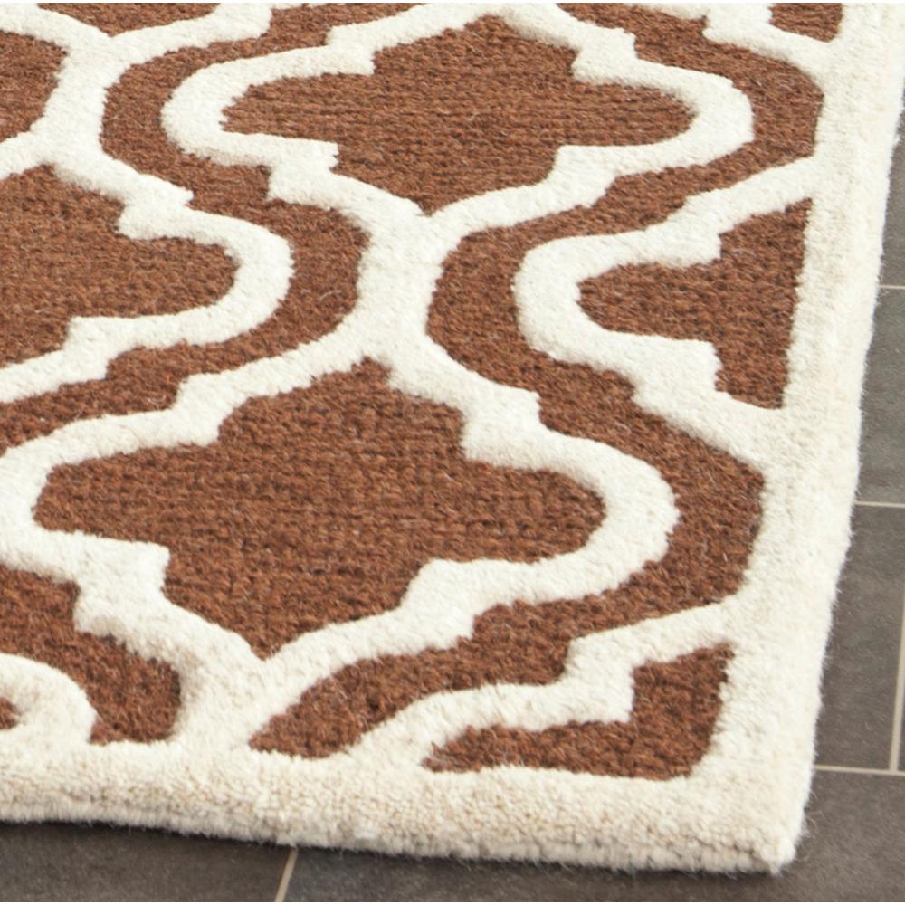 CAMBRIDGE, DARK BROWN / IVORY, 2'-6" X 12', Area Rug, CAM132H-212. Picture 1