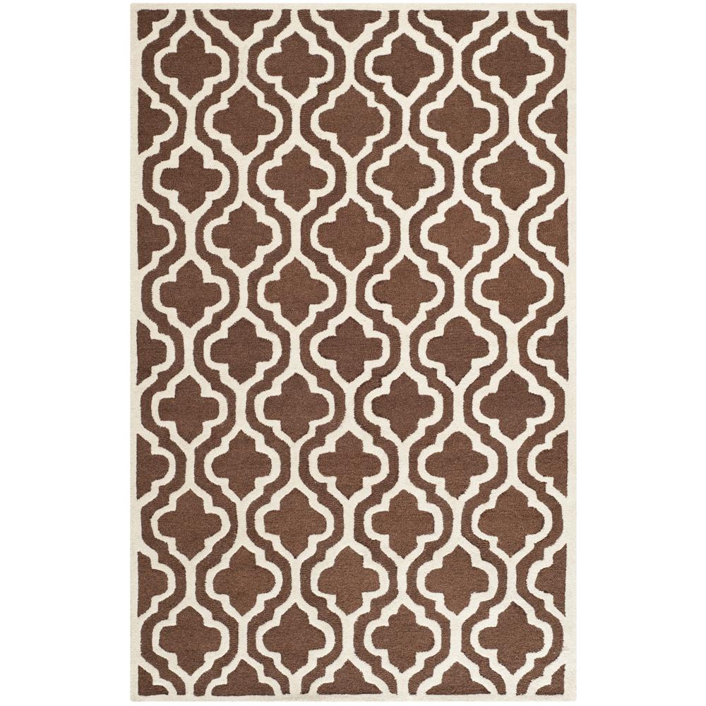 CAMBRIDGE, DARK BROWN / IVORY, 5' X 8', Area Rug, CAM132H-5. Picture 4