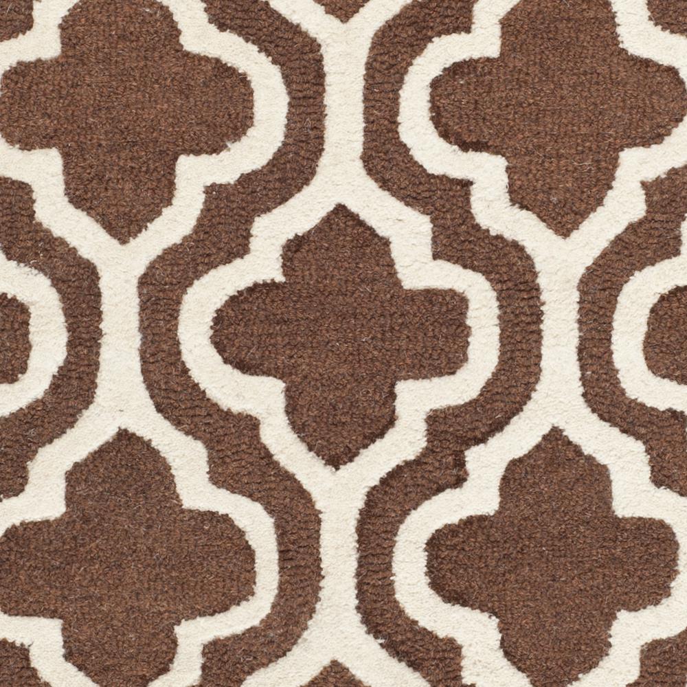 CAMBRIDGE, DARK BROWN / IVORY, 5' X 8', Area Rug, CAM132H-5. Picture 2