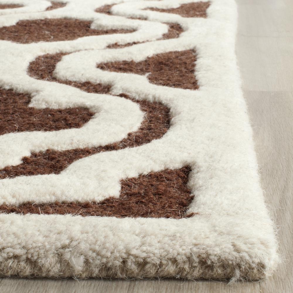 CAMBRIDGE, DARK BROWN / IVORY, 5' X 8', Area Rug, CAM132H-5. Picture 5
