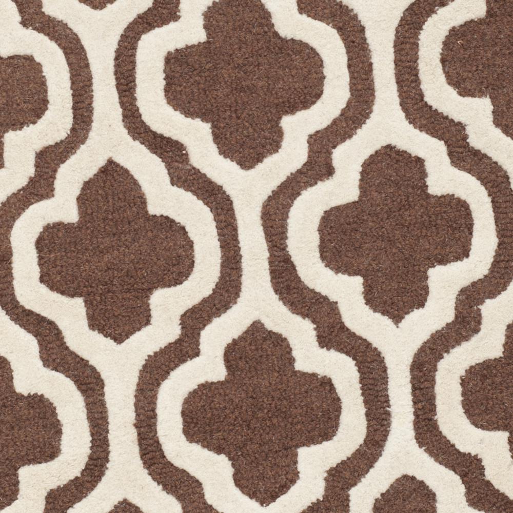 CAMBRIDGE, DARK BROWN / IVORY, 6' X 9', Area Rug, CAM132H-6. Picture 2