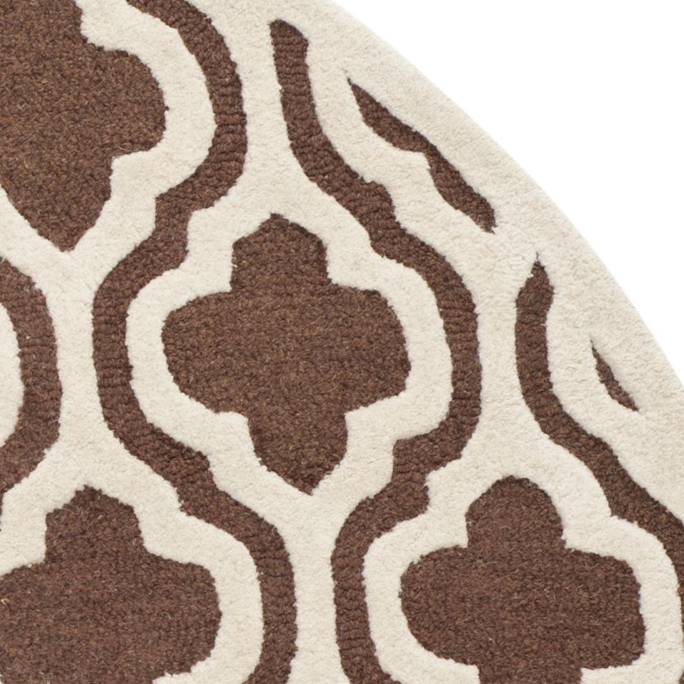 CAMBRIDGE, DARK BROWN / IVORY, 6' X 9', Area Rug, CAM132H-6. Picture 3