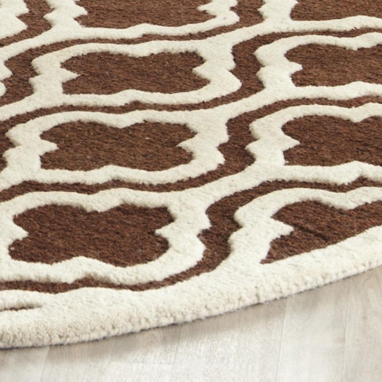 CAMBRIDGE, DARK BROWN / IVORY, 6' X 9', Area Rug, CAM132H-6. Picture 4