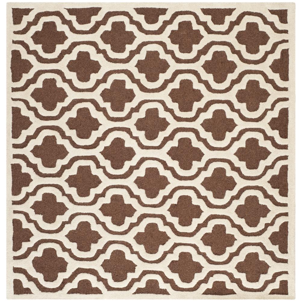 CAMBRIDGE, DARK BROWN / IVORY, 6' X 9', Area Rug, CAM132H-6. Picture 1