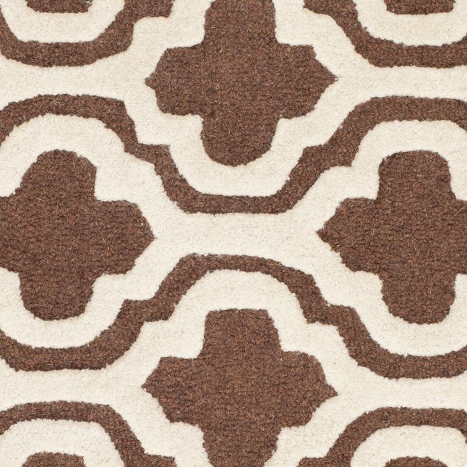 CAMBRIDGE, DARK BROWN / IVORY, 6' X 9', Area Rug, CAM132H-6. Picture 6