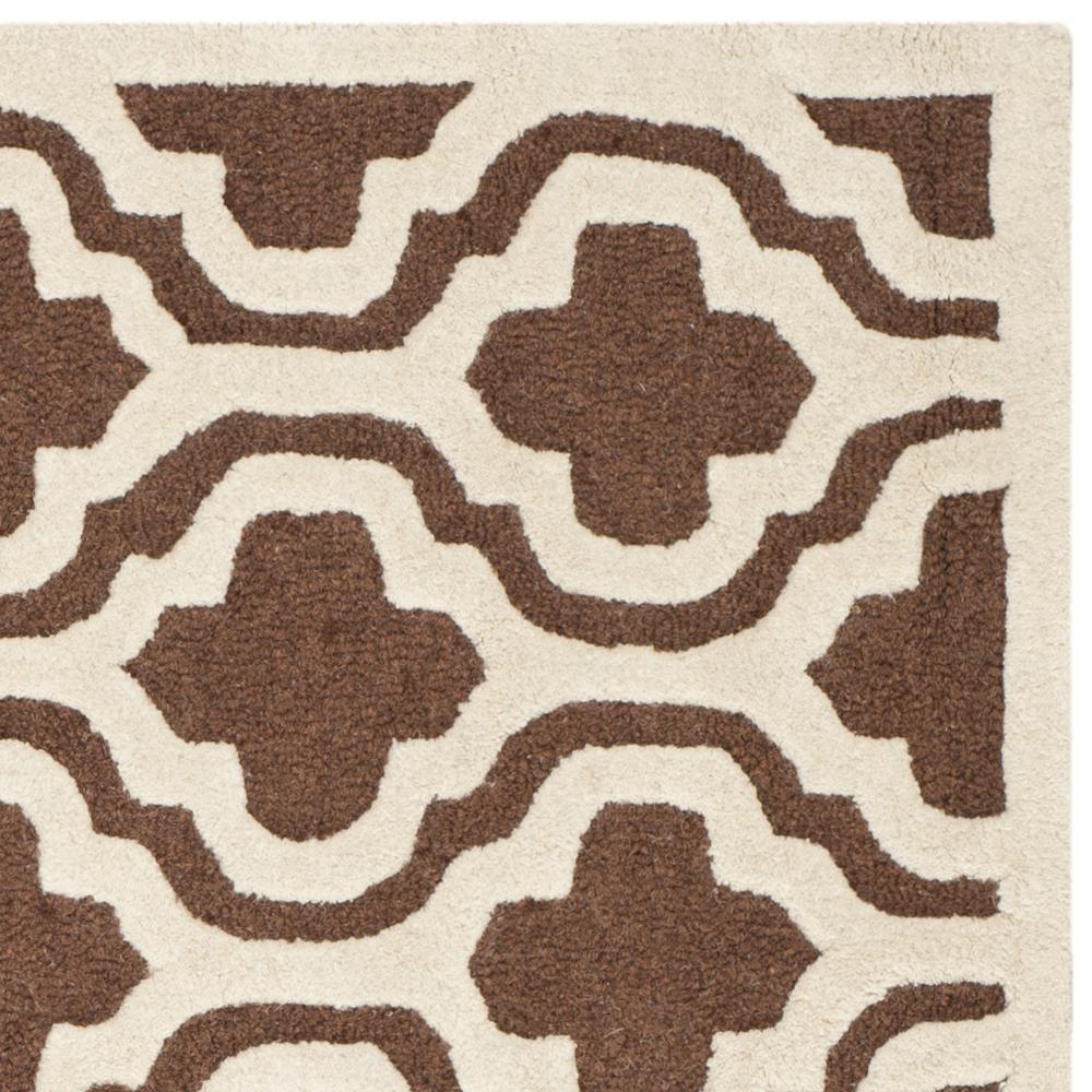 CAMBRIDGE, DARK BROWN / IVORY, 6' X 9', Area Rug, CAM132H-6. Picture 7