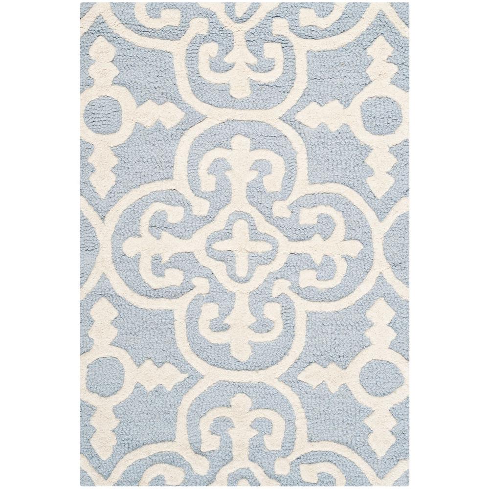 CAMBRIDGE, LIGHT BLUE / IVORY, 2' X 3', Area Rug, CAM133A-2. Picture 1