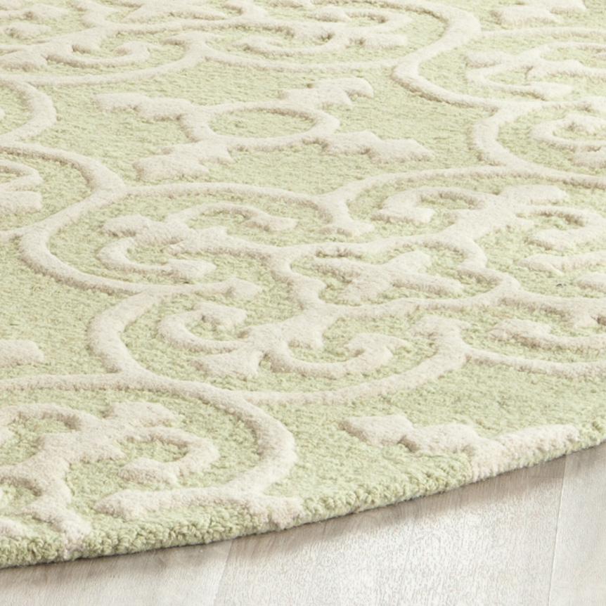 CAMBRIDGE, LIGHT GREEN / IVORY, 6' X 9', Area Rug, CAM133B-6. Picture 3