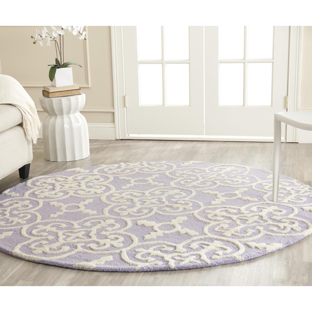 CAMBRIDGE, LAVANDER / IVORY, 6' X 9', Area Rug, CAM133C-6. Picture 5