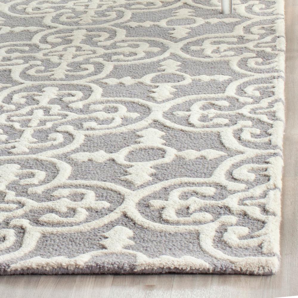 CAMBRIDGE, SILVER / IVORY, 6' X 9', Area Rug, CAM133D-6. Picture 1