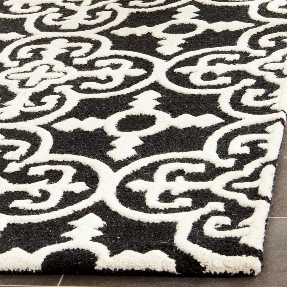 CAMBRIDGE, BLACK / IVORY, 6' X 9', Area Rug, CAM133E-6. Picture 1