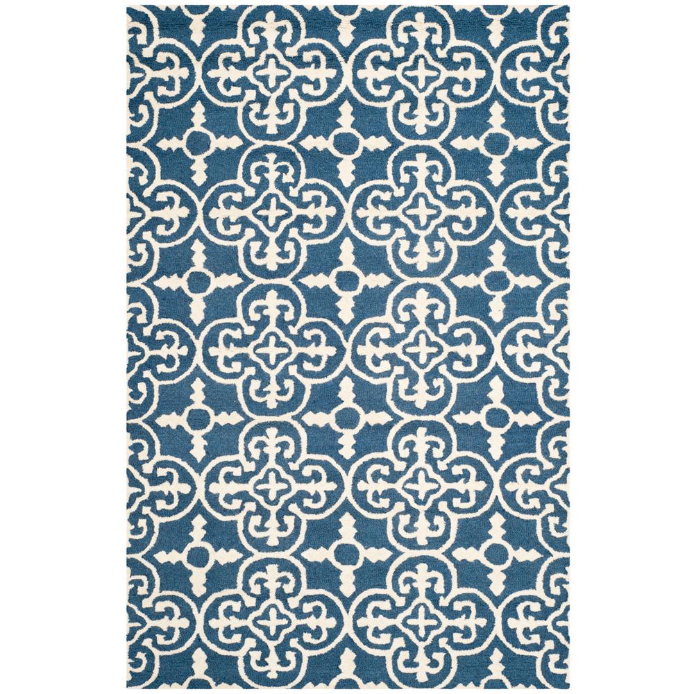 CAMBRIDGE, NAVY / IVORY, 5' X 8', Area Rug, CAM133G-5. Picture 1