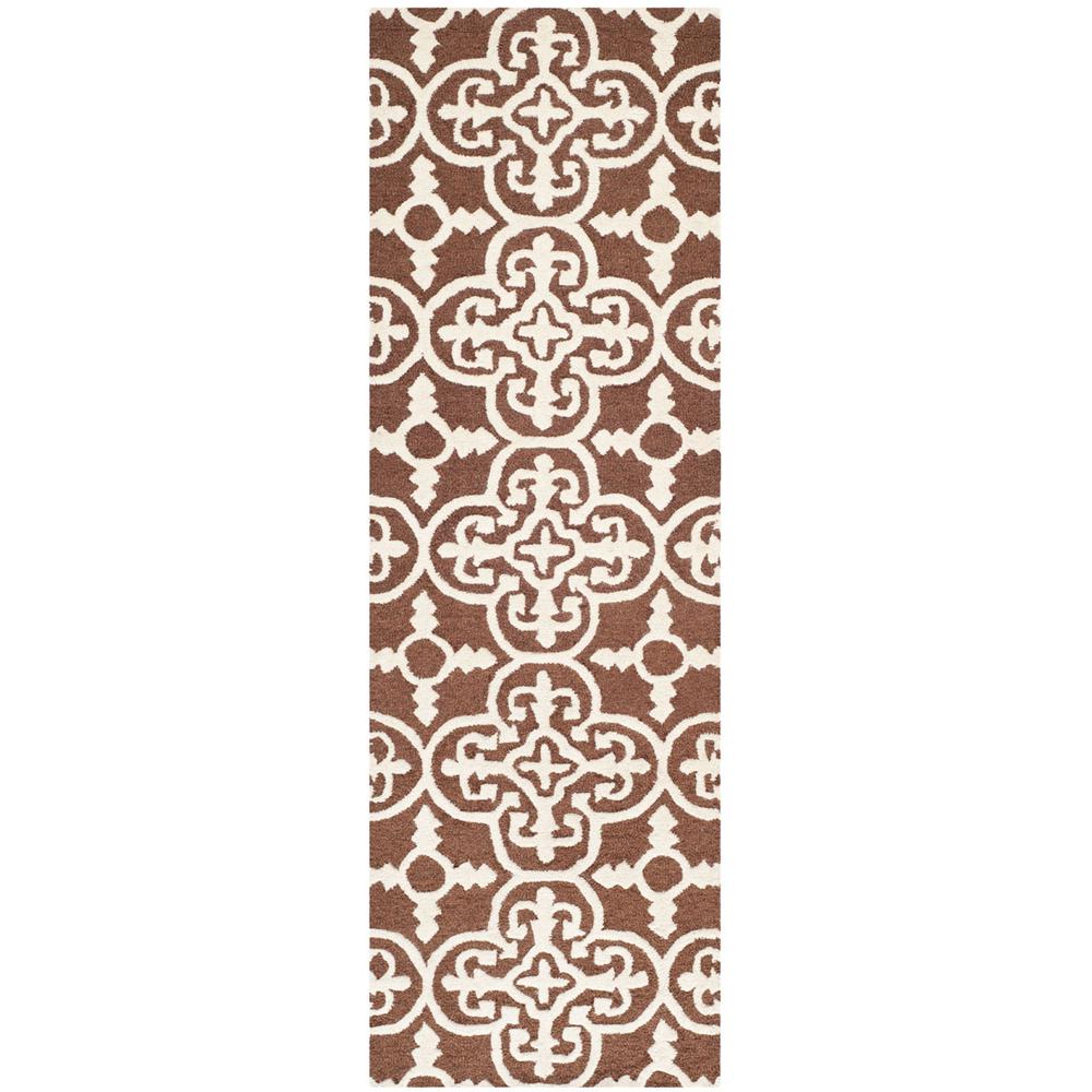 CAMBRIDGE, DARK BROWN / IVORY, 2'-6" X 8', Area Rug, CAM133H-28. Picture 1