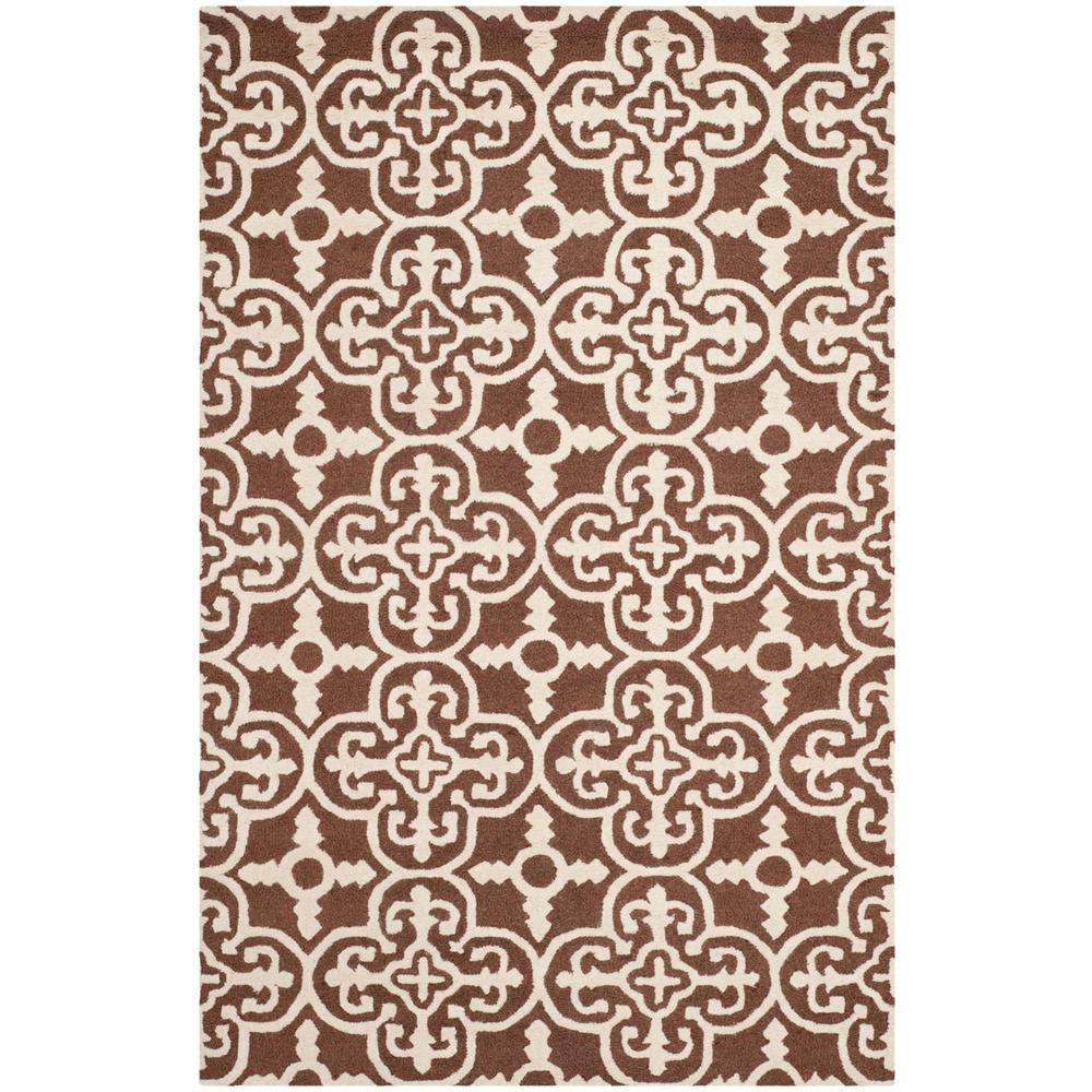 CAMBRIDGE, DARK BROWN / IVORY, 5' X 8', Area Rug, CAM133H-5. Picture 1