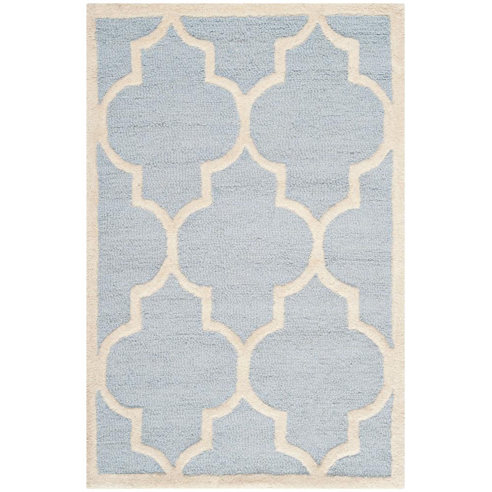 CAMBRIDGE, LIGHT BLUE / IVORY, 2'-6" X 4', Area Rug, CAM134A-24. Picture 1
