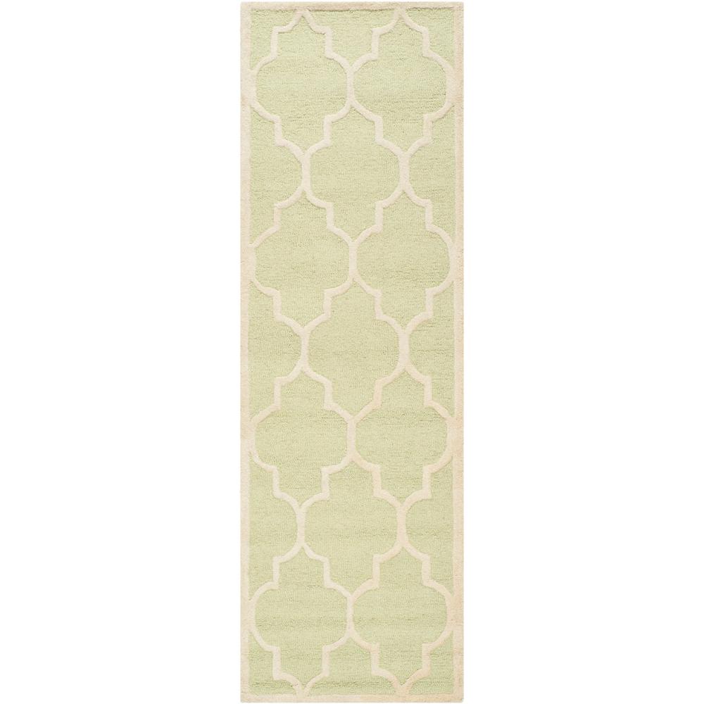 CAMBRIDGE, LIGHT GREEN / IVORY, 2'-6" X 8', Area Rug, CAM134B-28. Picture 1
