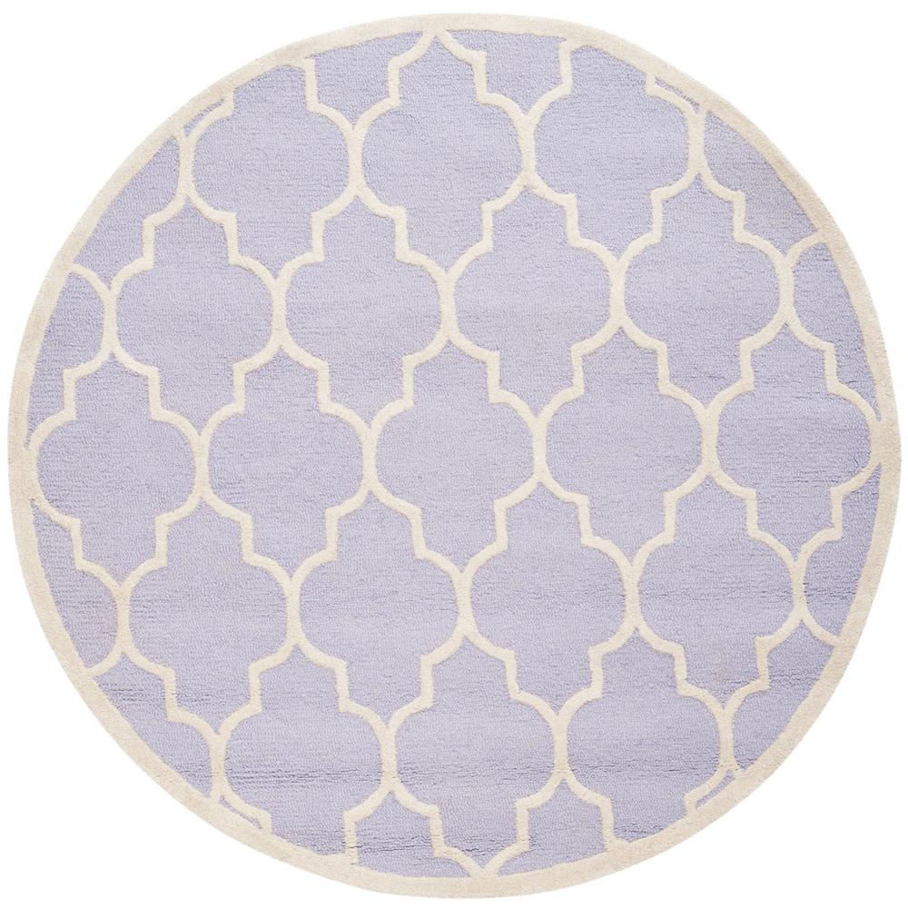 CAMBRIDGE, LAVANDER / IVORY, 6' X 6' Round, Area Rug, CAM134C-6R. Picture 1