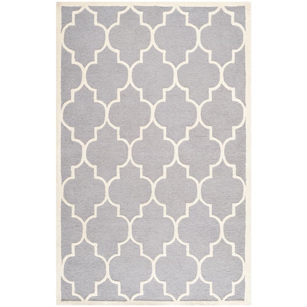 CAMBRIDGE, SILVER / IVORY, 5' X 8', Area Rug, CAM134D-5. Picture 1